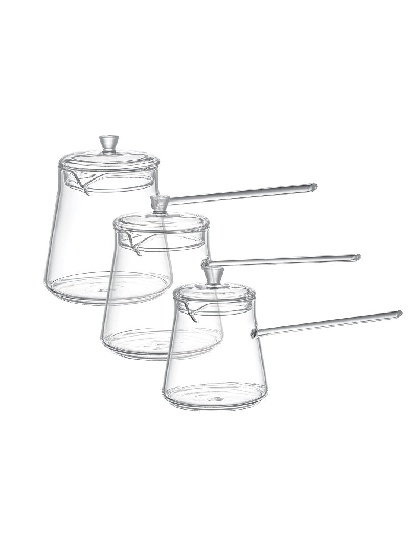 Dorsch Glass Milk Pot Set – 3 Pieces (320ml, 500ml, 600ml)