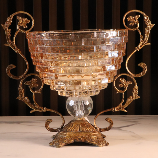 High-End Luxury Gold Cylinder Cup Vase [Crystal]