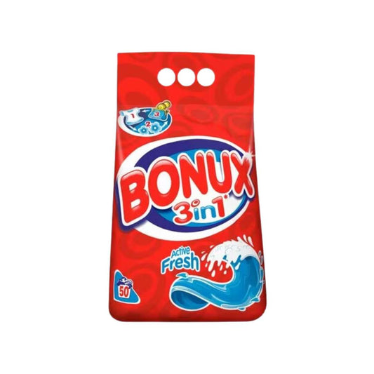 Bonux 3 In 1 Active Fresh Detergent Powder 4kg x 4 Bags