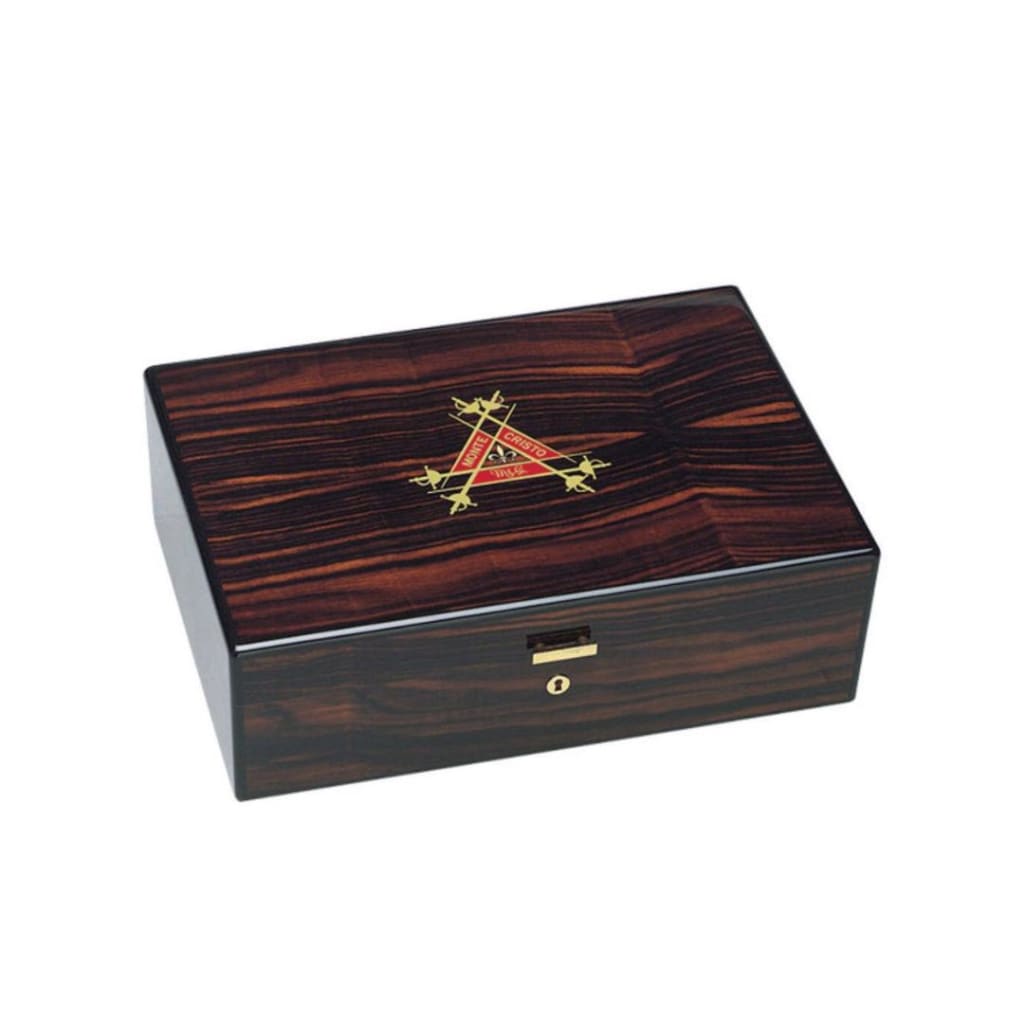 Monte Cristo 25+ Count Cigar Humidor Box Cabinet Humidifier Hygrometer ...