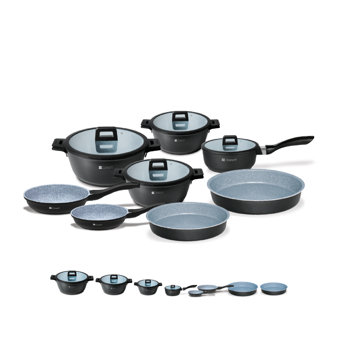 Dorsch 12-Piece Cookware Set - Durable Non-Stick, Eco-Friendly