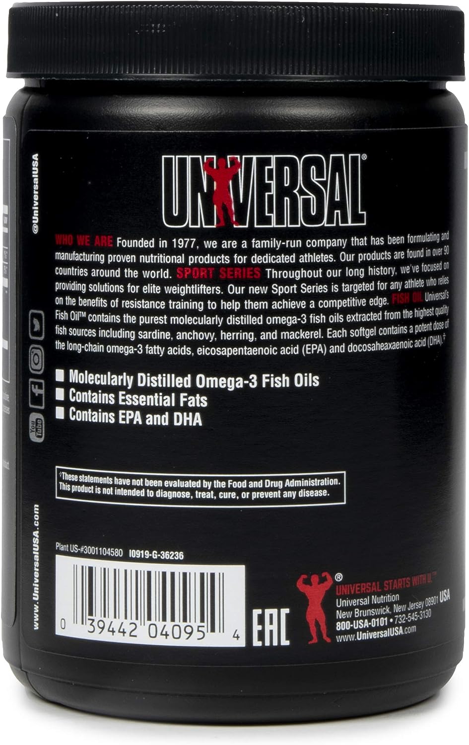 Universal Nutrition Fish Oil, 100 Softgels