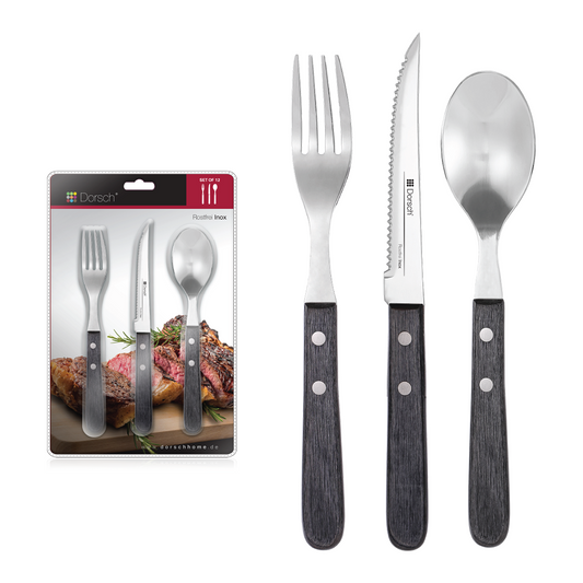 Dorsch Cutlery Set - Knife, Fork &amp; Spoon Set (12 Pcs)