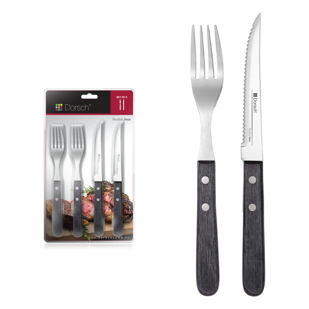 Dorsch Cutlery Set - Knife &amp; Fork Set (8 Pcs)