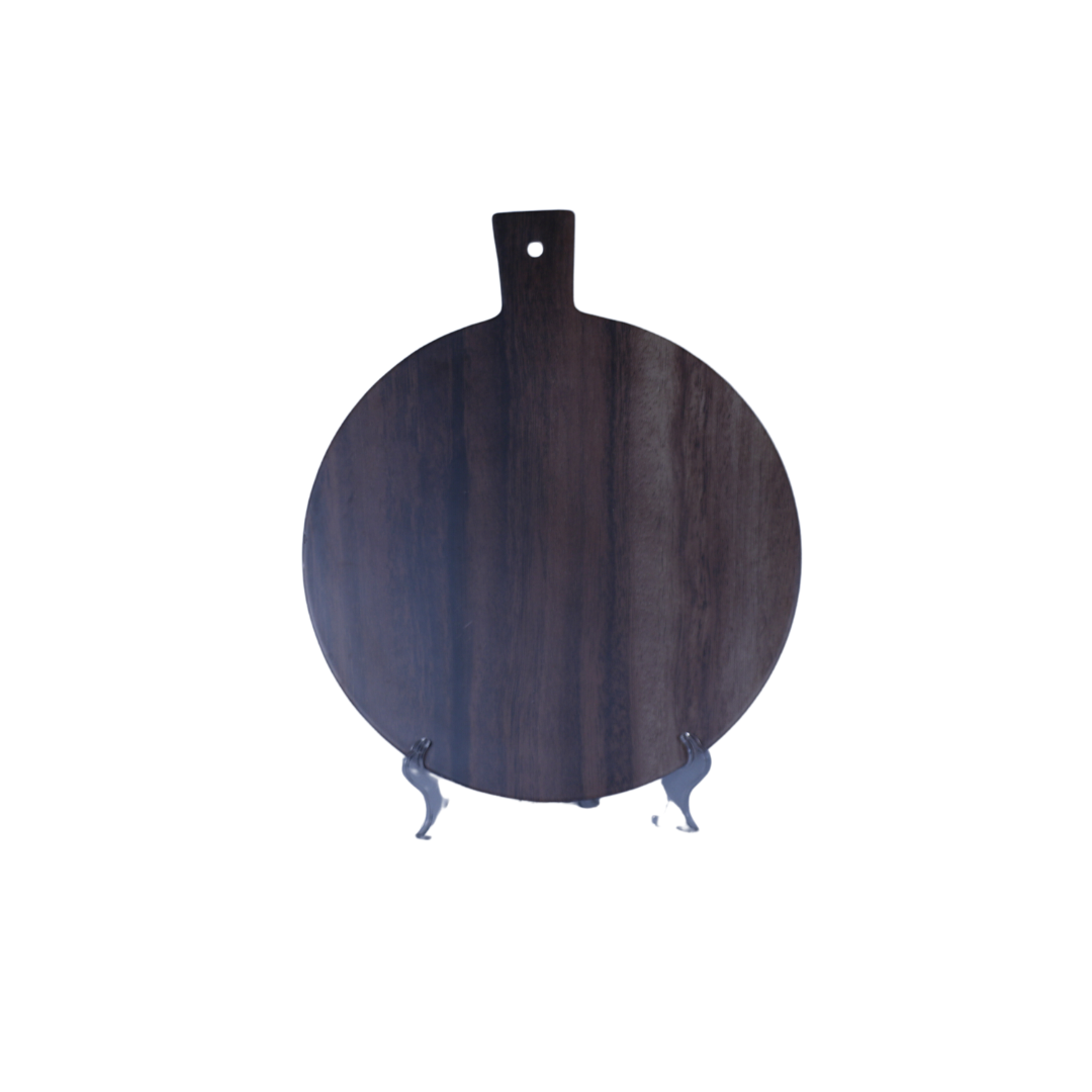 Melamine Round Dark Wooden Cutting Board [High Quality+]