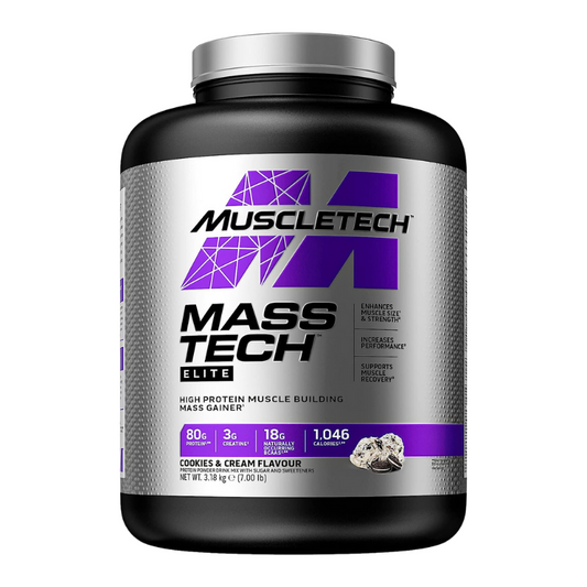 MuscleTech Mass-Tech Elite Mass Gainer Whey Protein Powder + Muscle Builder | Creatine Supplements 7 lbs