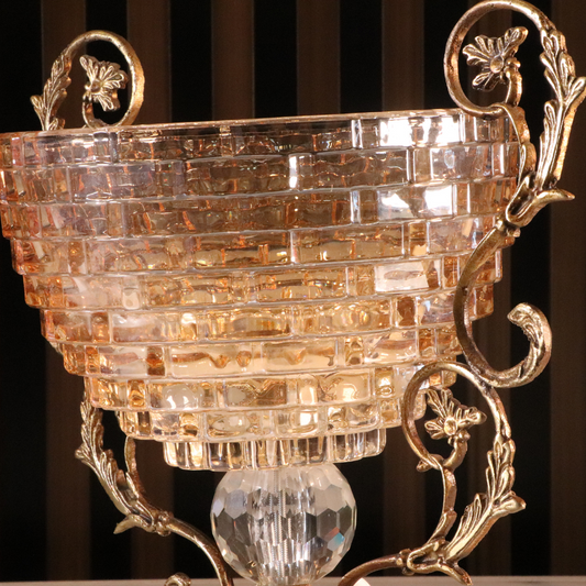 High-End Luxury Gold Cylinder Cup Vase [Crystal]