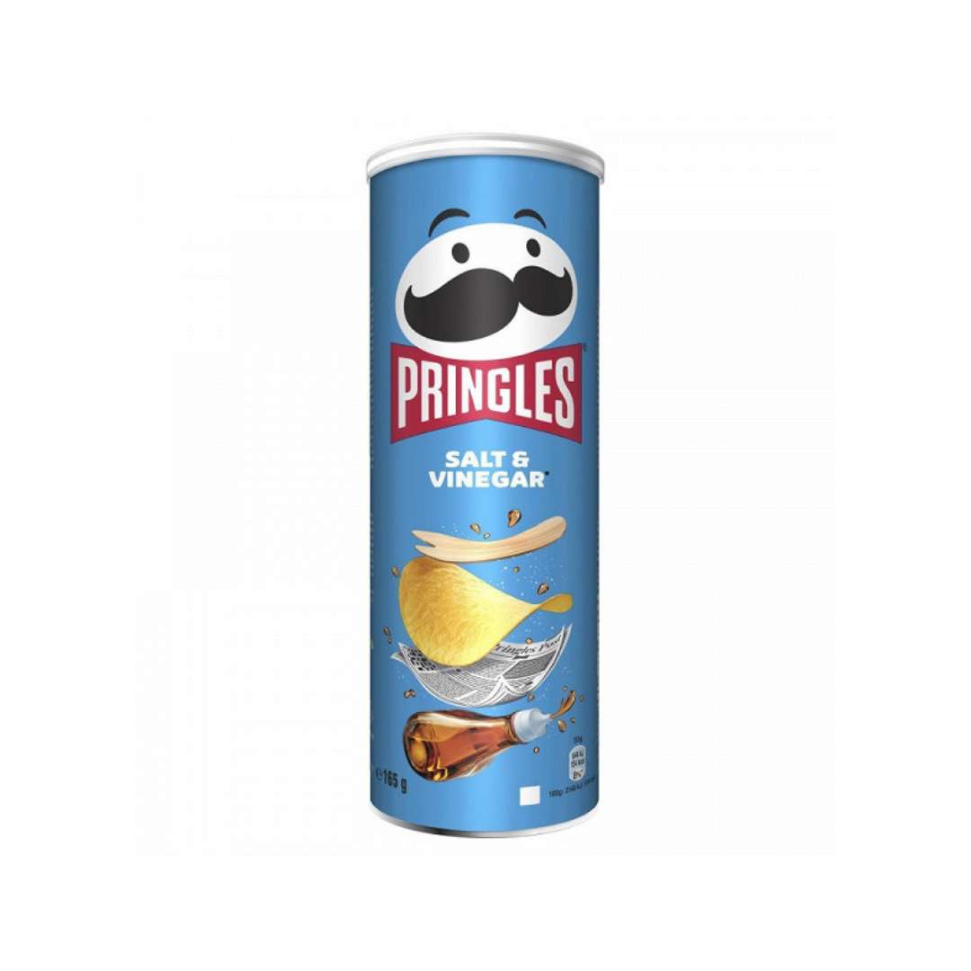 Pringles Salt & Vinegar Chips, 19 x165 g Box