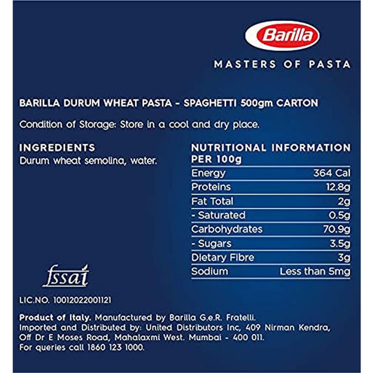 Barilla Spaghetti Pasta No.5 / 500g x 24 Boxes