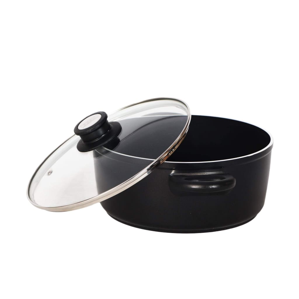 Beem 10 Piece Nonstick Dishwasher Safe Cookware Set, Black-Royal Brands Co-