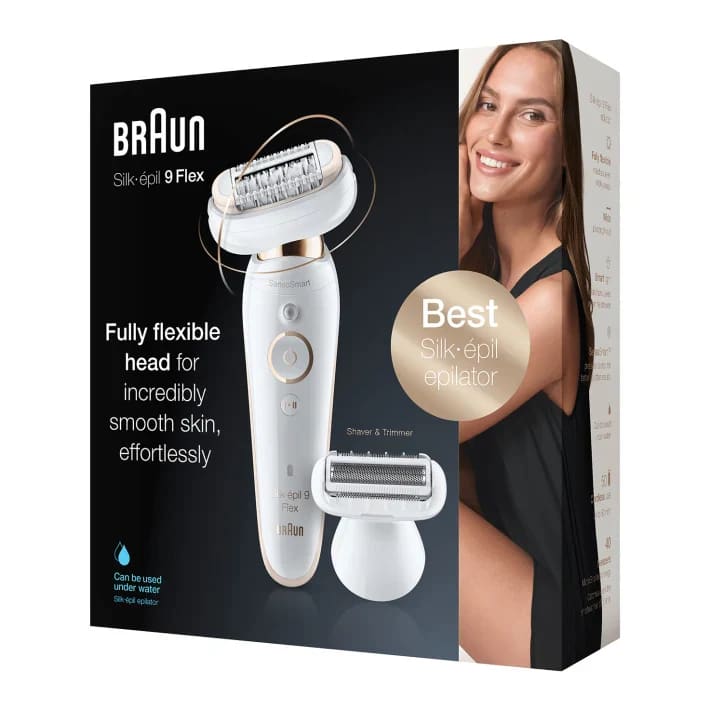 Braun Silk-epil 9002 Flex Wet & Dry epilator with 4 extras