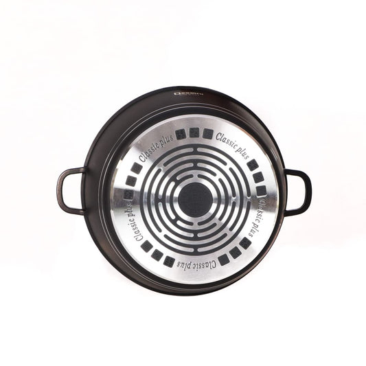 DESSINI ITALY Granite Die Cast Aluminium Non Stick Casserole Pot Bowl Deep Fry Pan Cookware Tool (32cm)-Royal Brands Co-