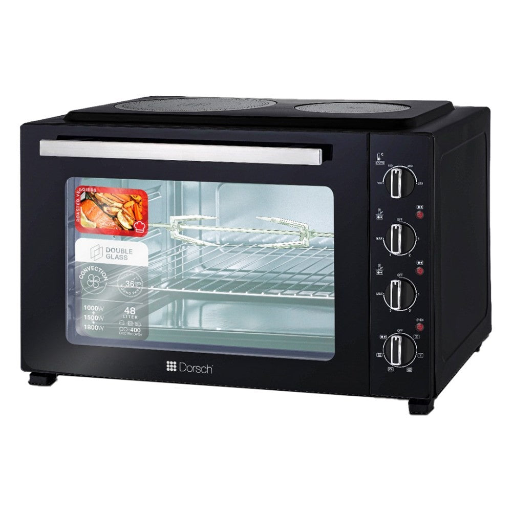 Dorsch Electric Oven 48L with Induction Hobs – Convection & Double Glass Door