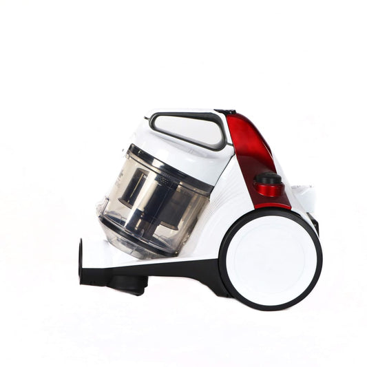 Fakir Floor Vacuum Bagless Vacuum Cleaner with High Efficiency Motor, EPA Filter, 2L Dust Box, Very Quiet,White Red - 700 Watt-Royal Brands Co-