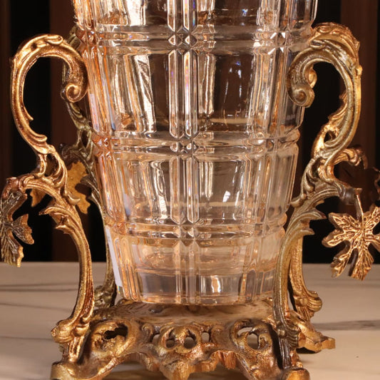 High-End Luxury Gold Cylinder Cup Vase [Crystal]