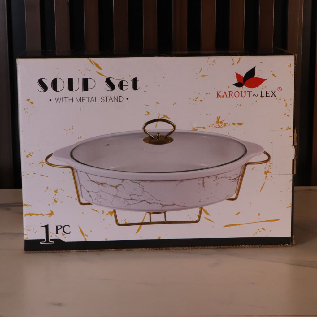 Karout Lex Soup Set With Metal Stand