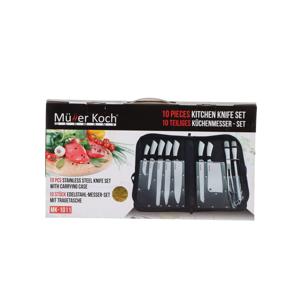 Muller Koch 10PCS stainless steel knife set with carrying case-Royal Brands Co-