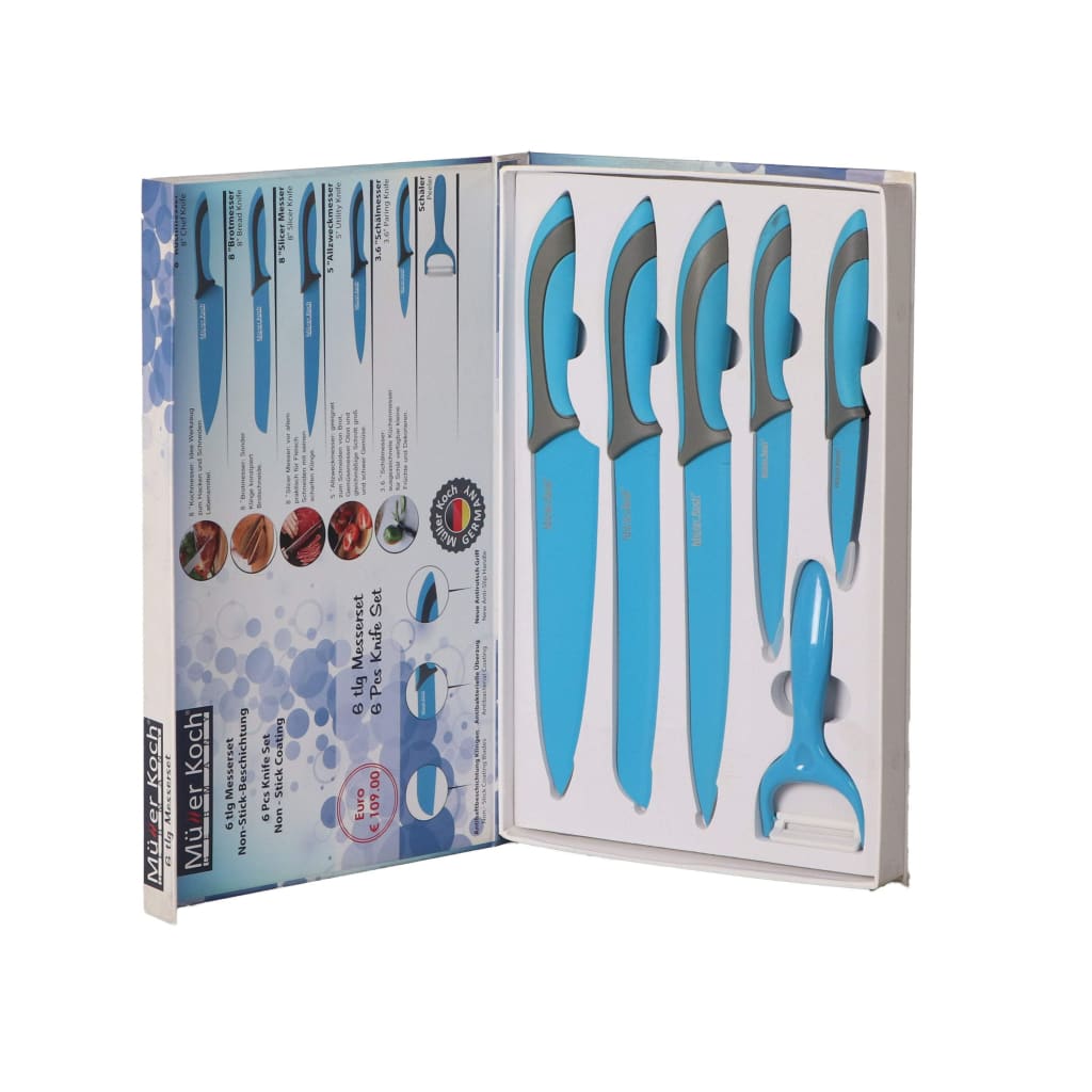 Muller Koch 6 Pcs Non-Stick Coating Knife Set-Royal Brands Co-