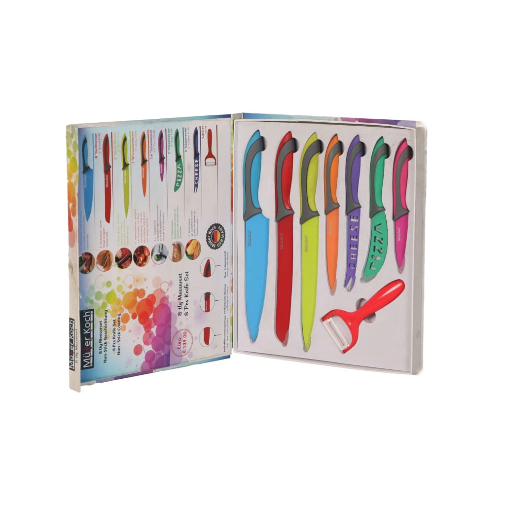 Muller Koch 8Pc Colors Knife Set-Royal Brands Co-