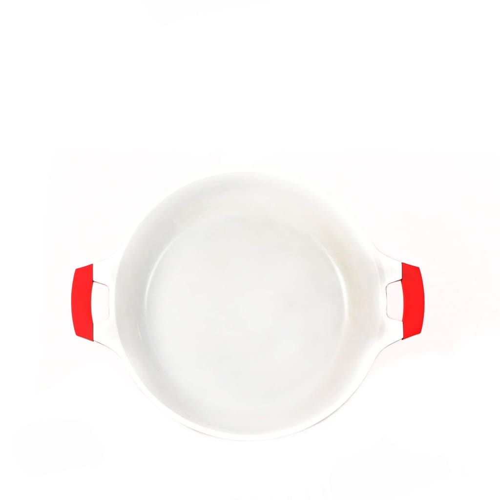 Royalty Line 32cm Ceramic Coating Shallow Pot - Red-Royal Brands Co-