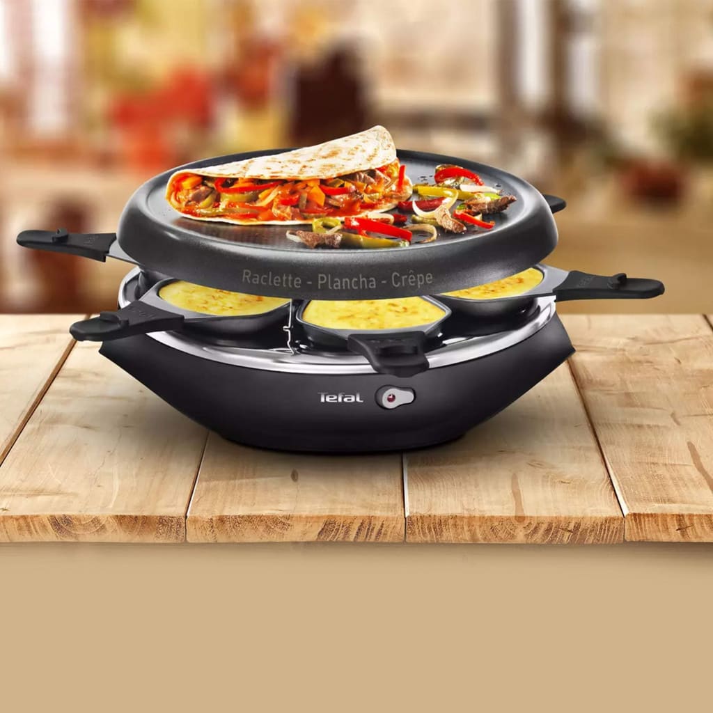 Tefal 3 in 1 RE507816 Raclette/Crepes & BBQ Oven (Plancha) 6 Person-Royal Brands Co-