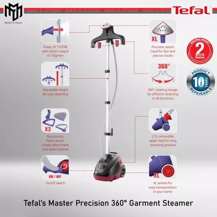 Tefal Master Precision 360 Upright Garment/Clothes Steamer