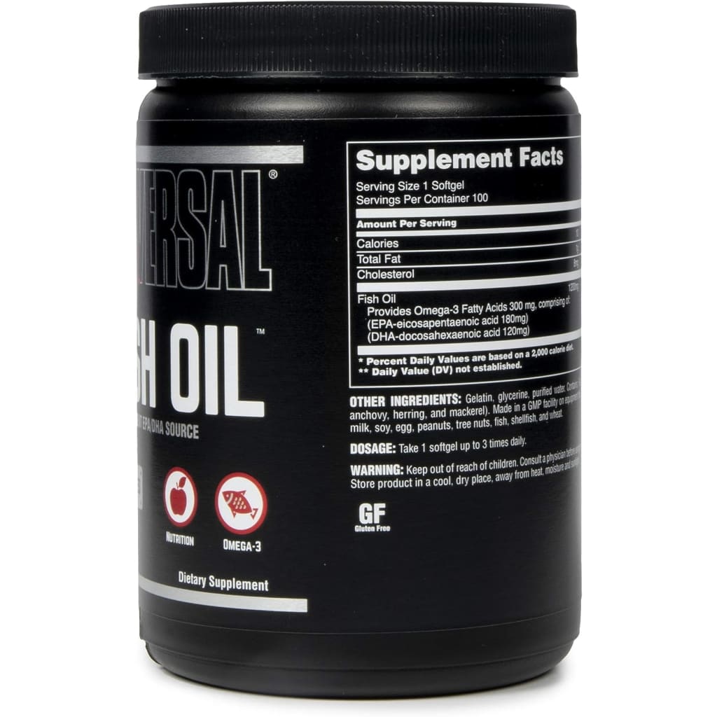 Universal Nutrition Fish Oil 100 Softgels