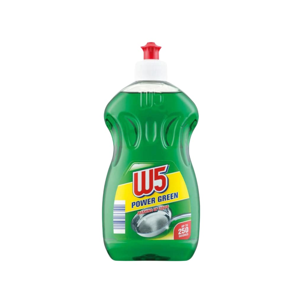 W5 Washing Up Liquid 500ml - Power Green