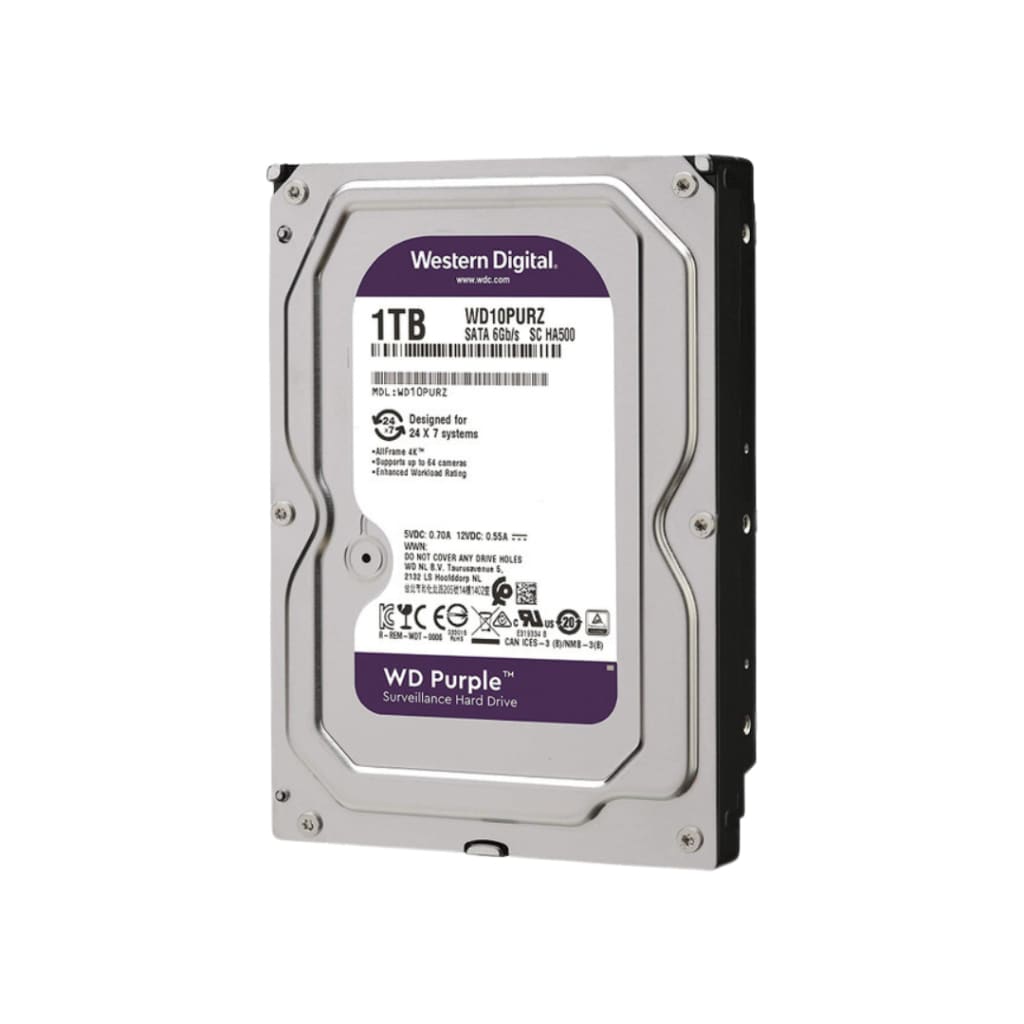 Western Digital Purple 1TB 3.5’ SATA HDD | WD10PURZ