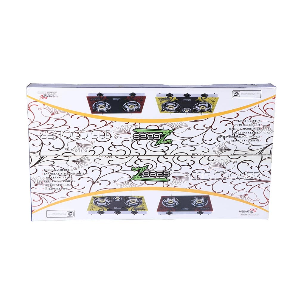 ZGBES 3 Head Top Gas Stove Yellow