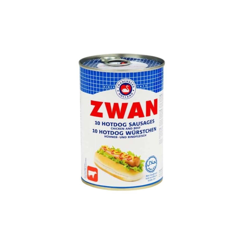 Zwan Hotdog Sausages Beef 400g x 24 Cans