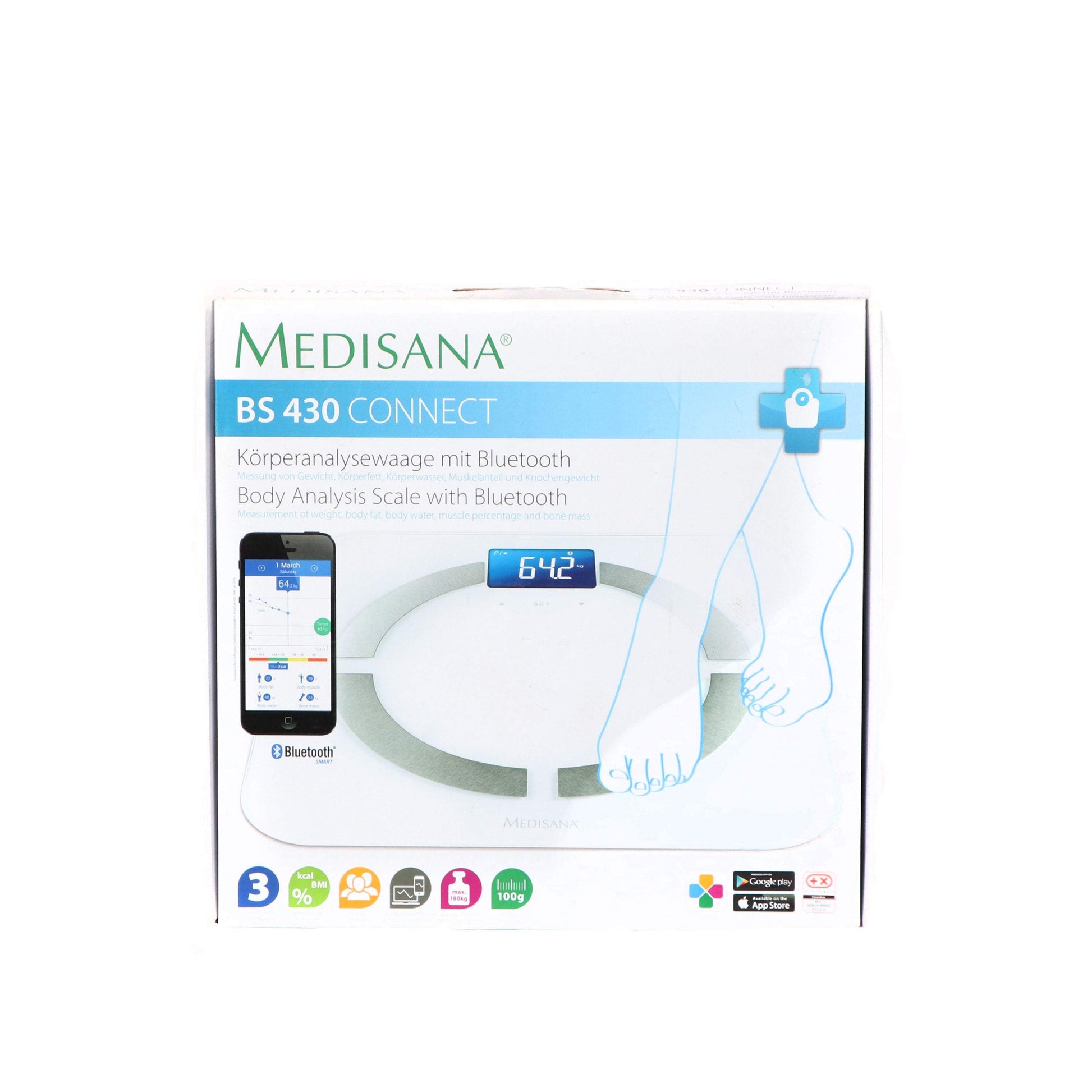 Medisana BS 430 connect Body analysis scale-Royal Brands Co-