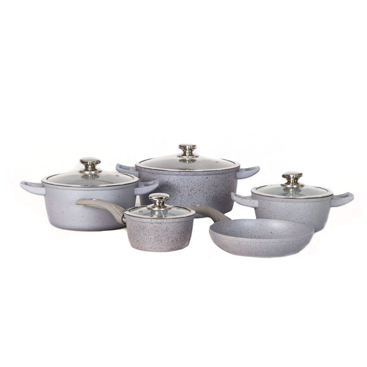 Royalty Line 16 Piece Marble Coating Cookware Set - Blue-Royal Brands Co-