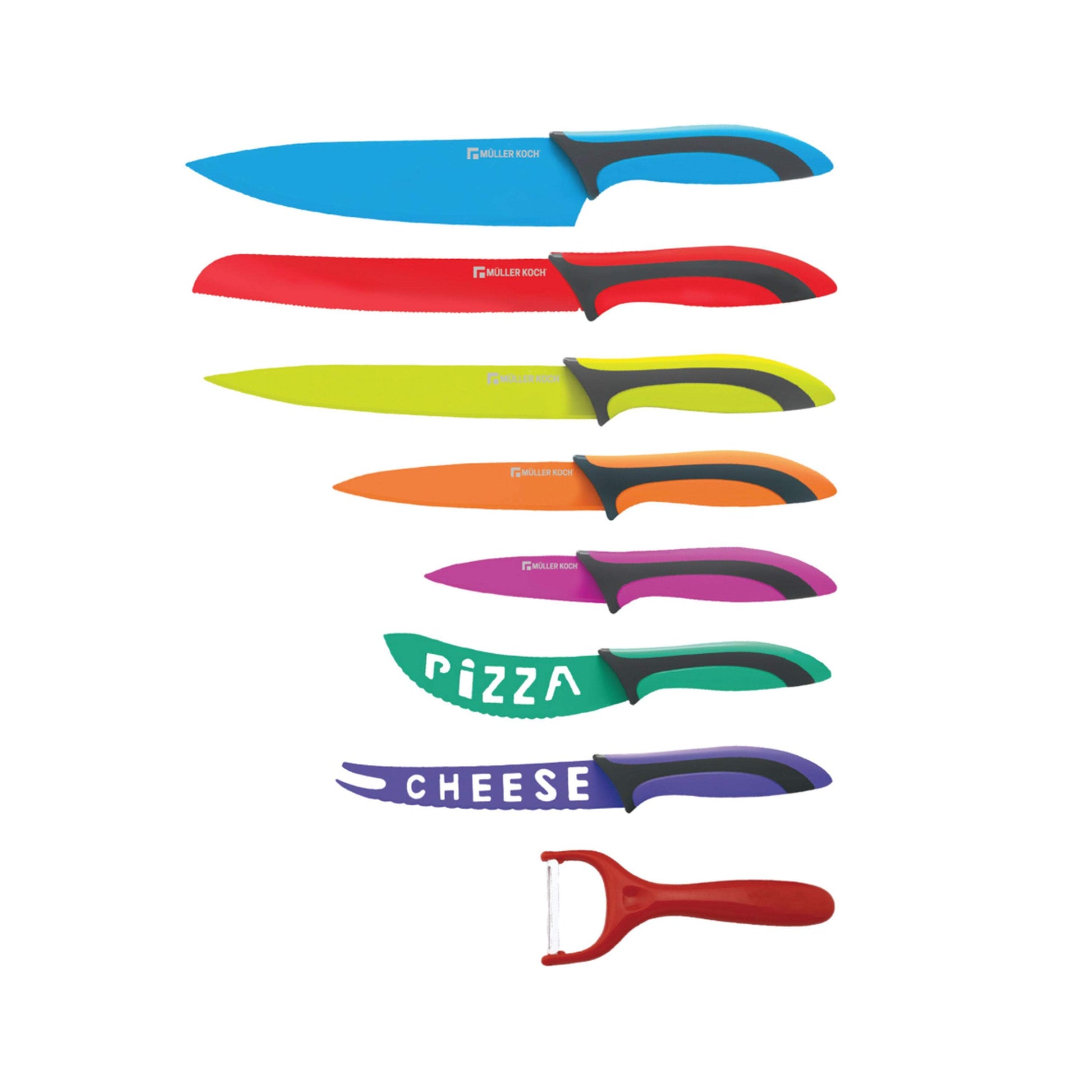 Muller Koch 8Pc Colors Knife Set-Royal Brands Co-