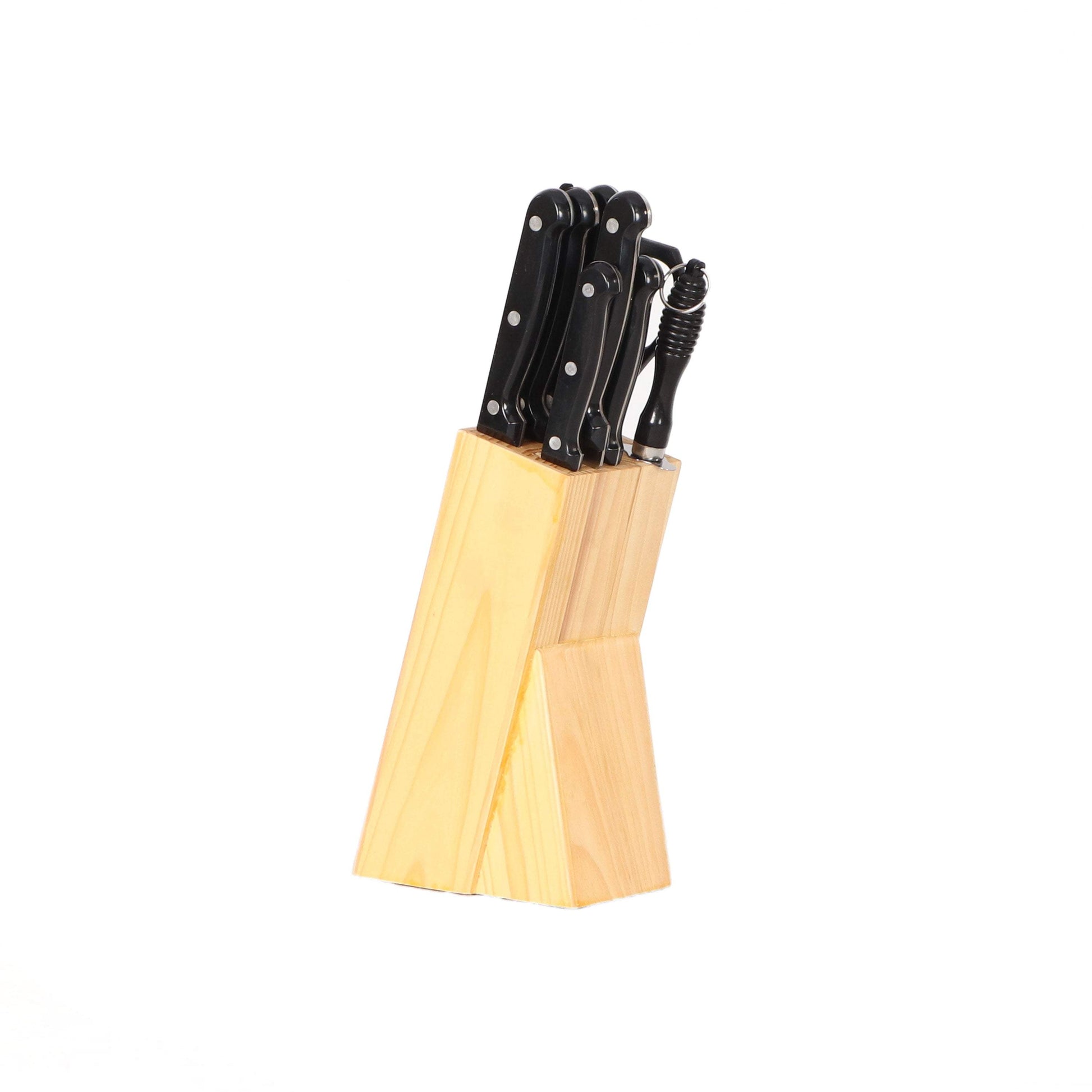 Ernesto Kitchen Knife Set -9PC with Wooden Block-Royal Brands Co-