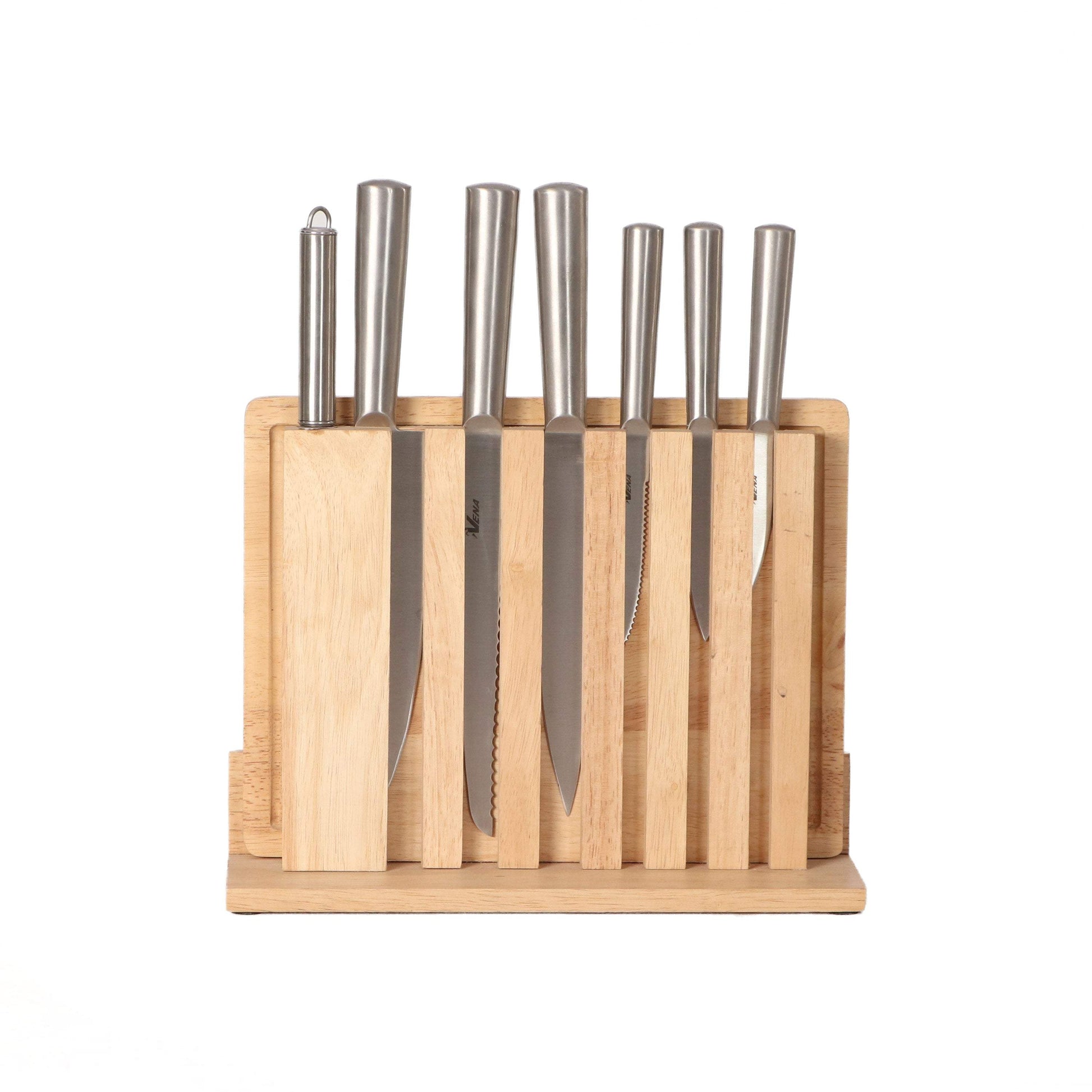 Vena Kitchen Knife Set -9PC with Wooden Block-Royal Brands Co-