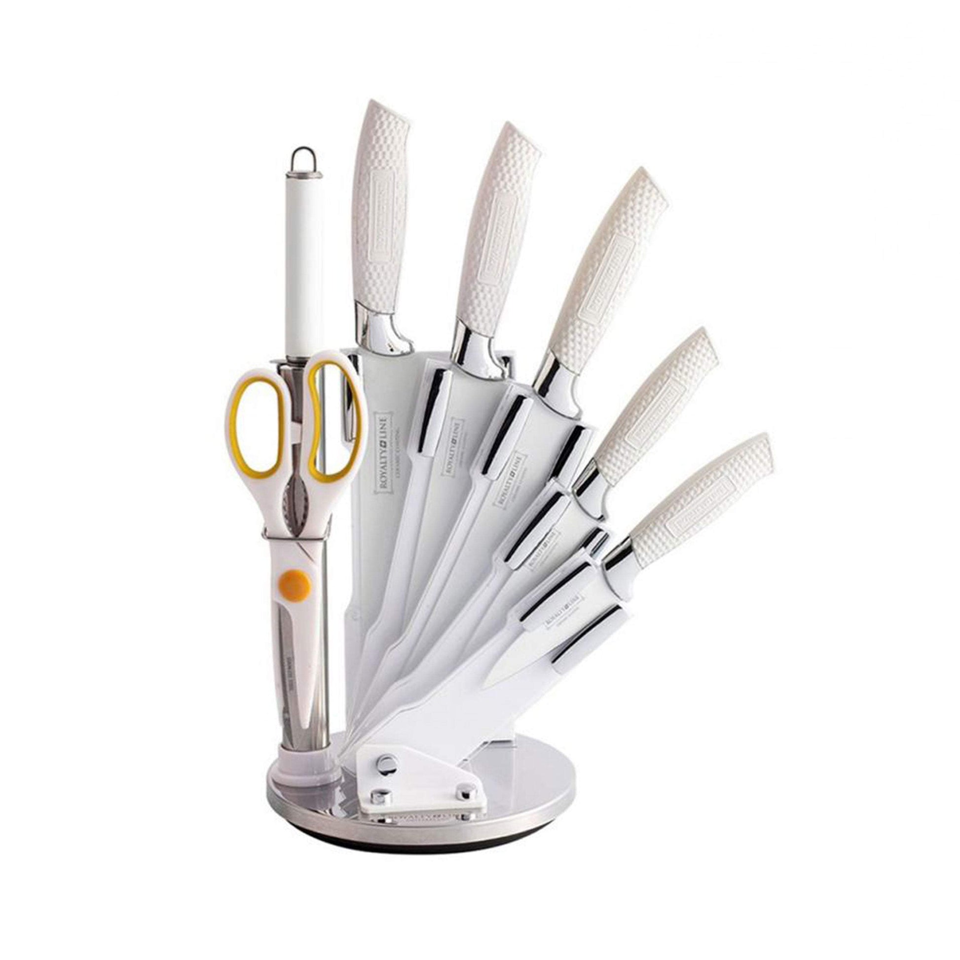 Royalty Line 8-Piece Knives, Scissors and Steels Coated with Anti-Adhesive Coating-Royal Brands Co-