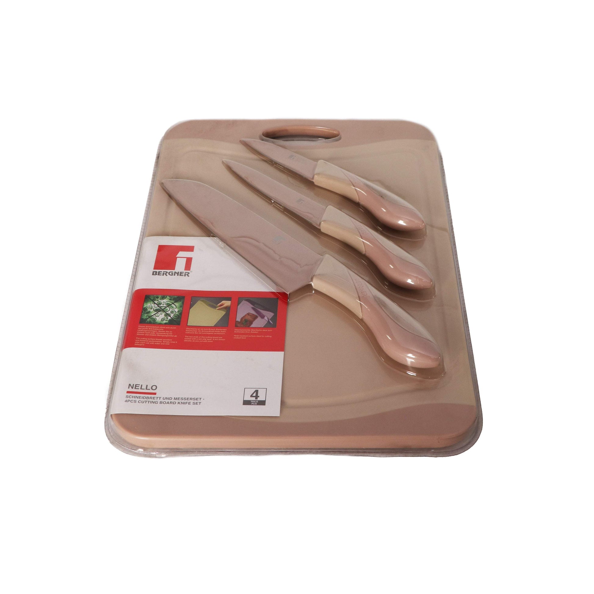 Bergner 4 Pcs Cutting Board Knife Set-Royal Brands Co-