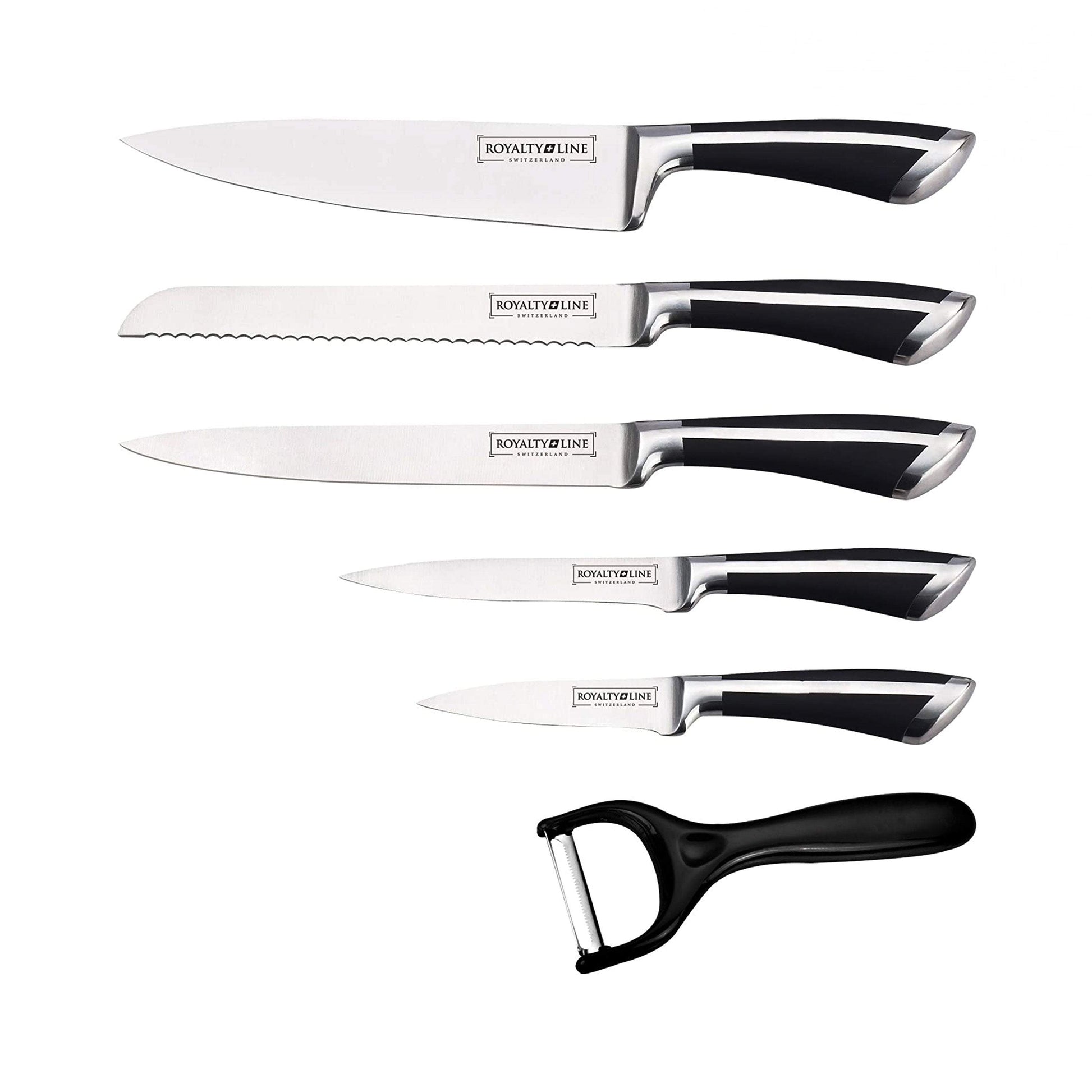 Royalty Line 6 Piece Stainless Steel Knife Set With Peeler-Royal Brands Co-