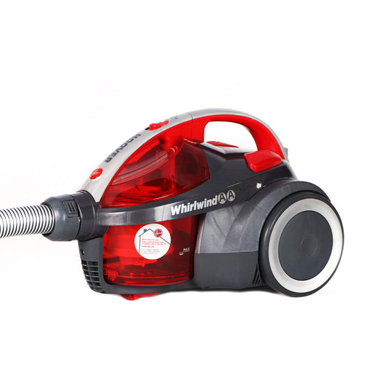 Hoover Whirlwind Bagless Cylinder Vacuum Cleaner, Lightweight, Compact - Grey/Red-Royal Brands Co-