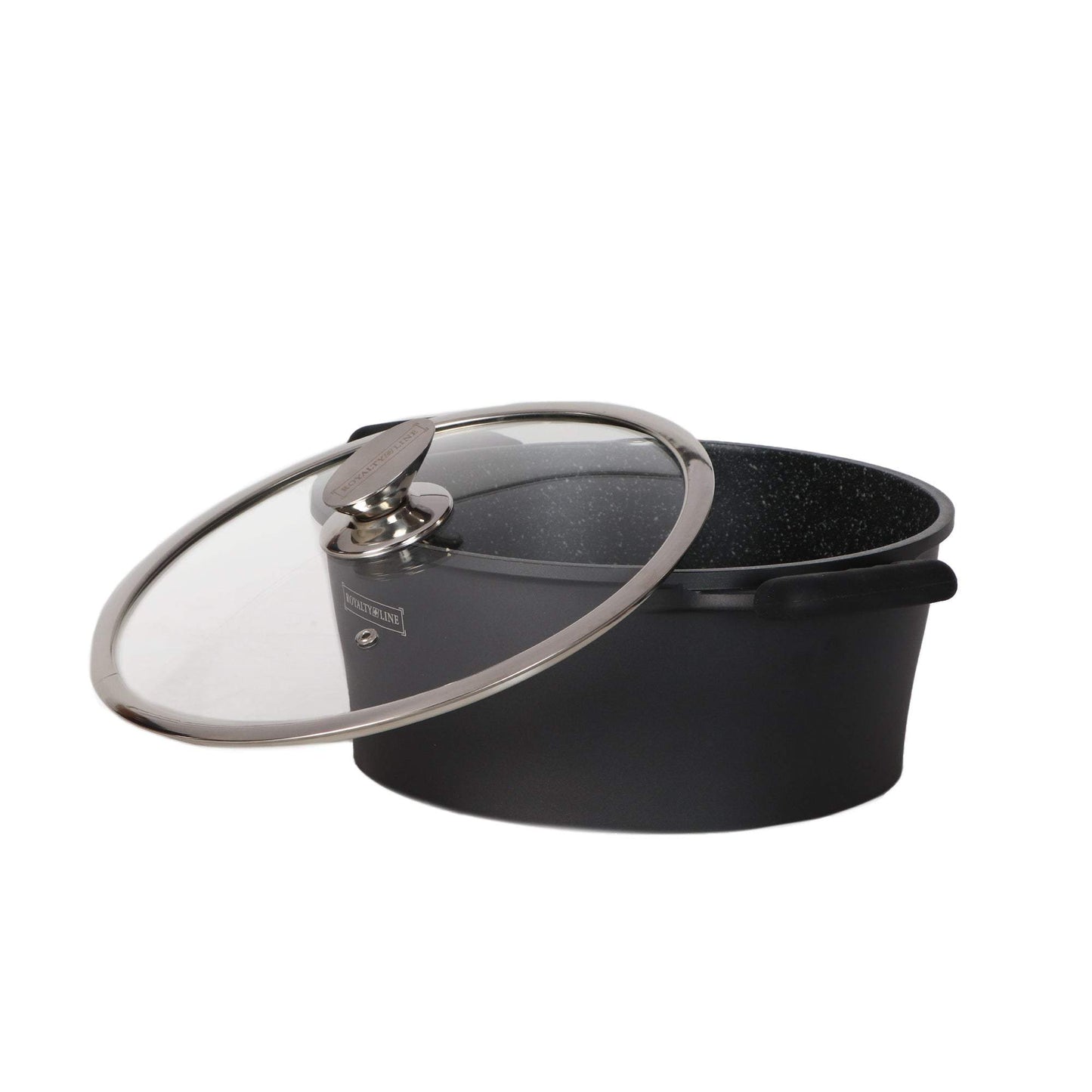 Royalty Line 16 Piece Marble Coating Cookware Set - Black-Royal Brands Co-