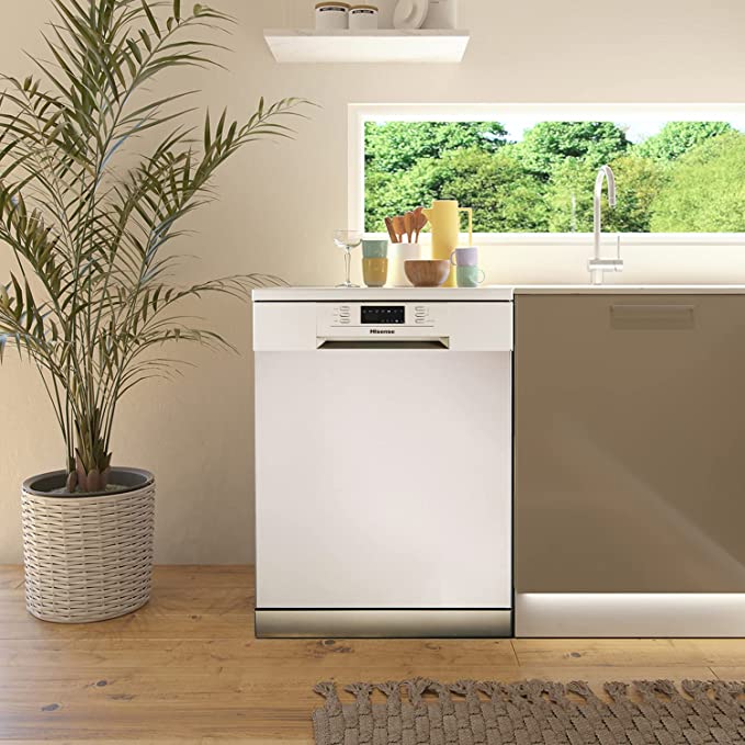 Hisense Dishwasher 14 Place Settings & 6 Programs With Eco Colour Silver Model - H14DS -1 Years Full Warranty.