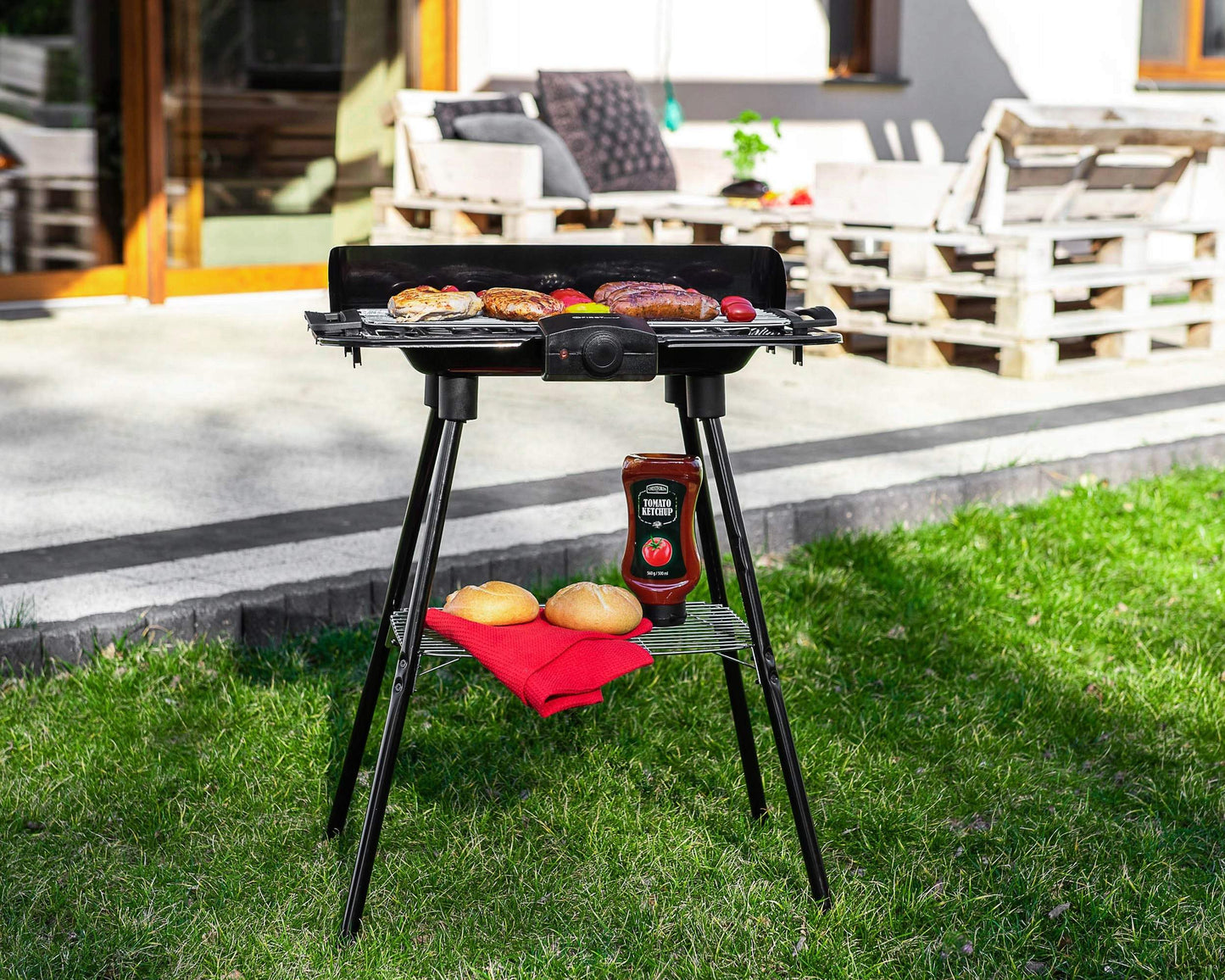 TZS First Austria Barbecue Grill with Stand 2000W-Royal Brands Co-
